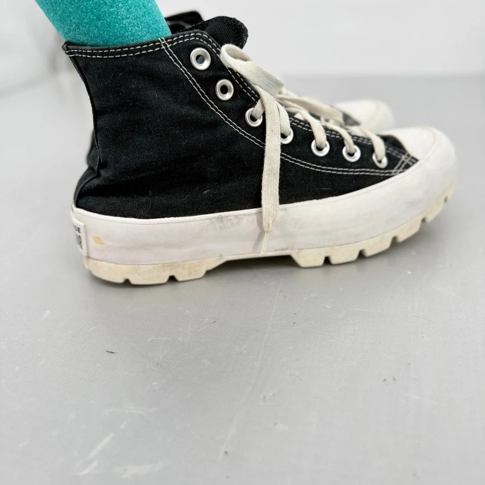 Converse Chuck Taylor All Star Lugged High Top Black Platform Sneakers Womens 8 - Picture 4 of 9